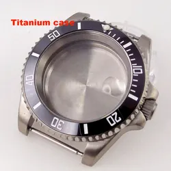 40mm Titanium Watch Case 20ATM Waterproof  Sapphire Glass Fit NH34 GMT NH35 NH36 NH70 NH38 ETA2824 PT5000 120 Click Bezel