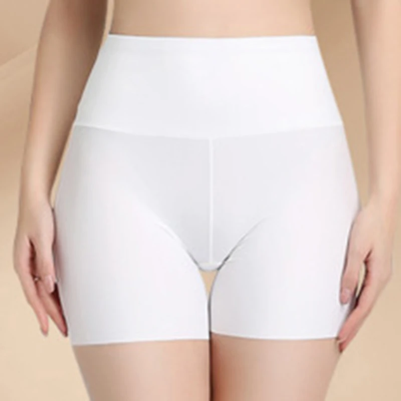 Women Safety Shorts Pants Seamless Nylon High Waist Panties Seamless Anti Emptied Boyshorts Boxers Ice Silk Underwear