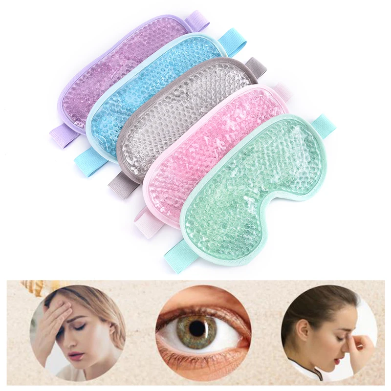 New Gel Eye Mask Reusable Beads For Hot Cold Therapy Soothing Relaxing Beauty Gel Eye Mask Sleeping Ice Goggles Sleeping Mask