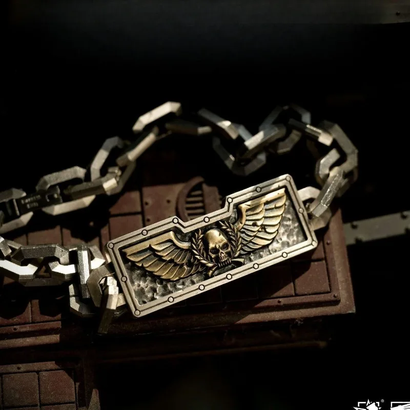 Game Peripheral Bracelet Empire Faith Nameplate Design Retro Punk Hand Jewelry Trendy Unisex Fashion Accessories for Game Fans