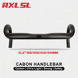 No logo 31.8 Handlebar 380/400/420/440mm RXL SL Road Bike Handlebar Ultralight Cycling Carbon Handlebar road bike Drop Bar Parts