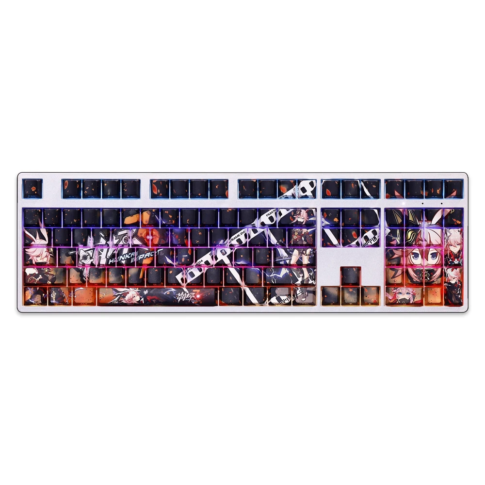 Honkai Impact 3 Darkbolt Jonin‌ Keycaps Dye-Sub HD Printed PBT Keycap Cherry Profile Key Cap For MX Switches Gaming Keyboards