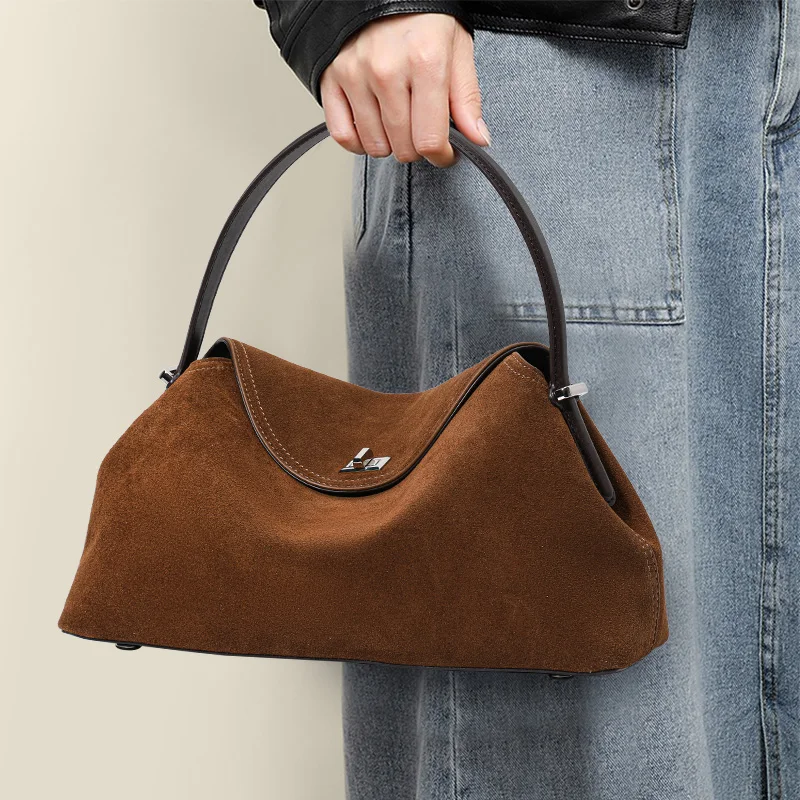 

Aidanni Retro Matte Cowhide Handheld Tote Bag for Women, 2026 New Arrival, Large Capacity, High-end Feeling Shoulder Bag