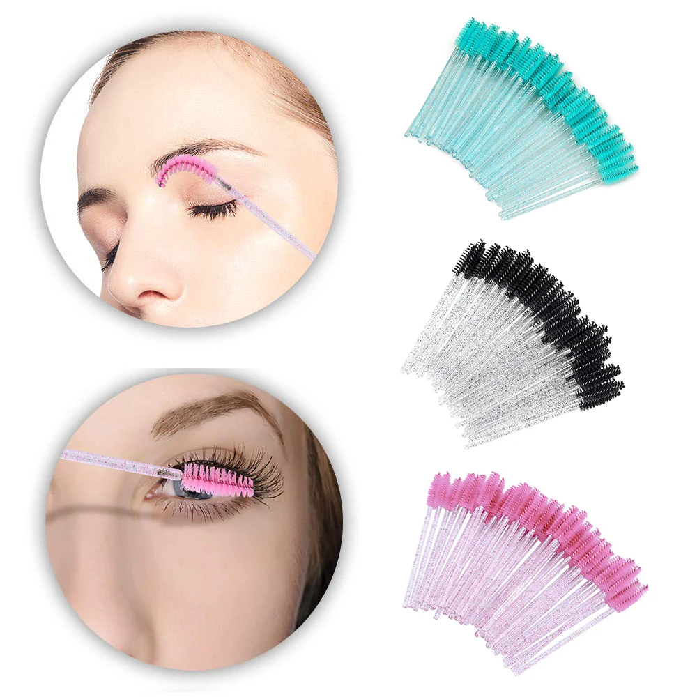 Juego de brochas desechables ajustables para mujer, Set de pinceles de doble uso para cejas, aplicadores de maquillaje para curvatura de la cabeza, 300 piezas