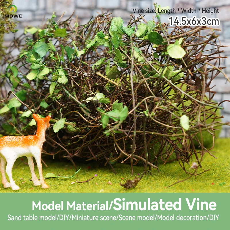 Modelo de vegetación en miniatura, plantas artificiales, hojas, diseño de tren, Diorama, paisaje, accesorios DIY, materiales