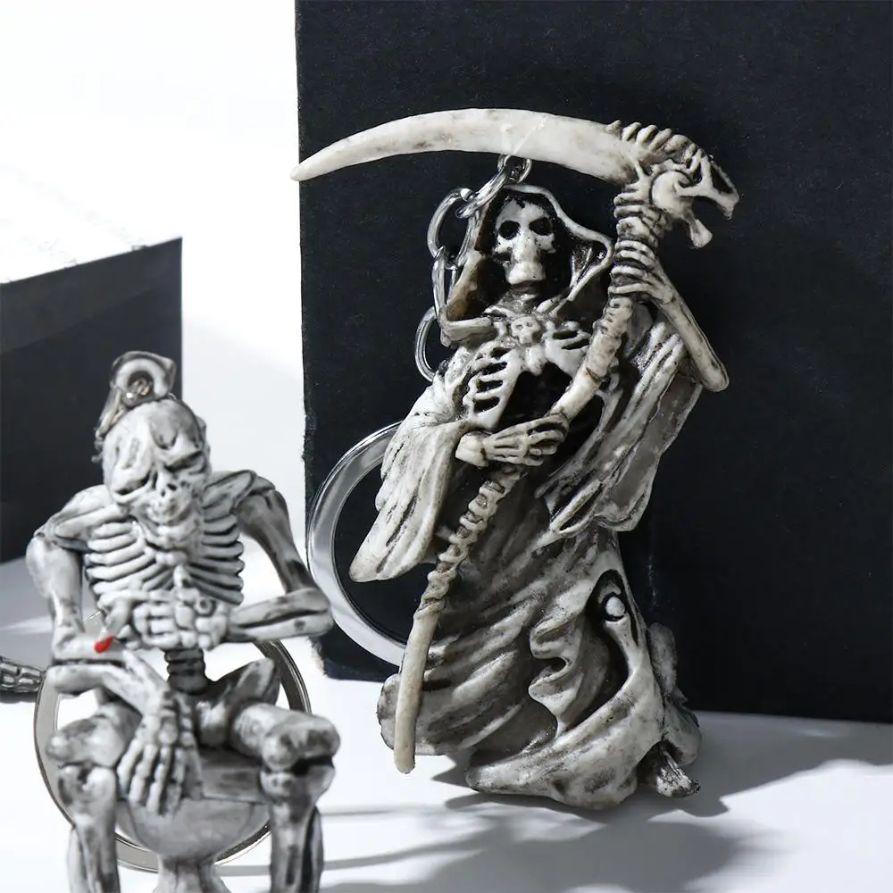 

Jewelry Car Skeleton Keychain Cool Skull Horror Punk Skeleton Pendant Cranial Keychain Skeleton Skull Key Rings Skull Keyring