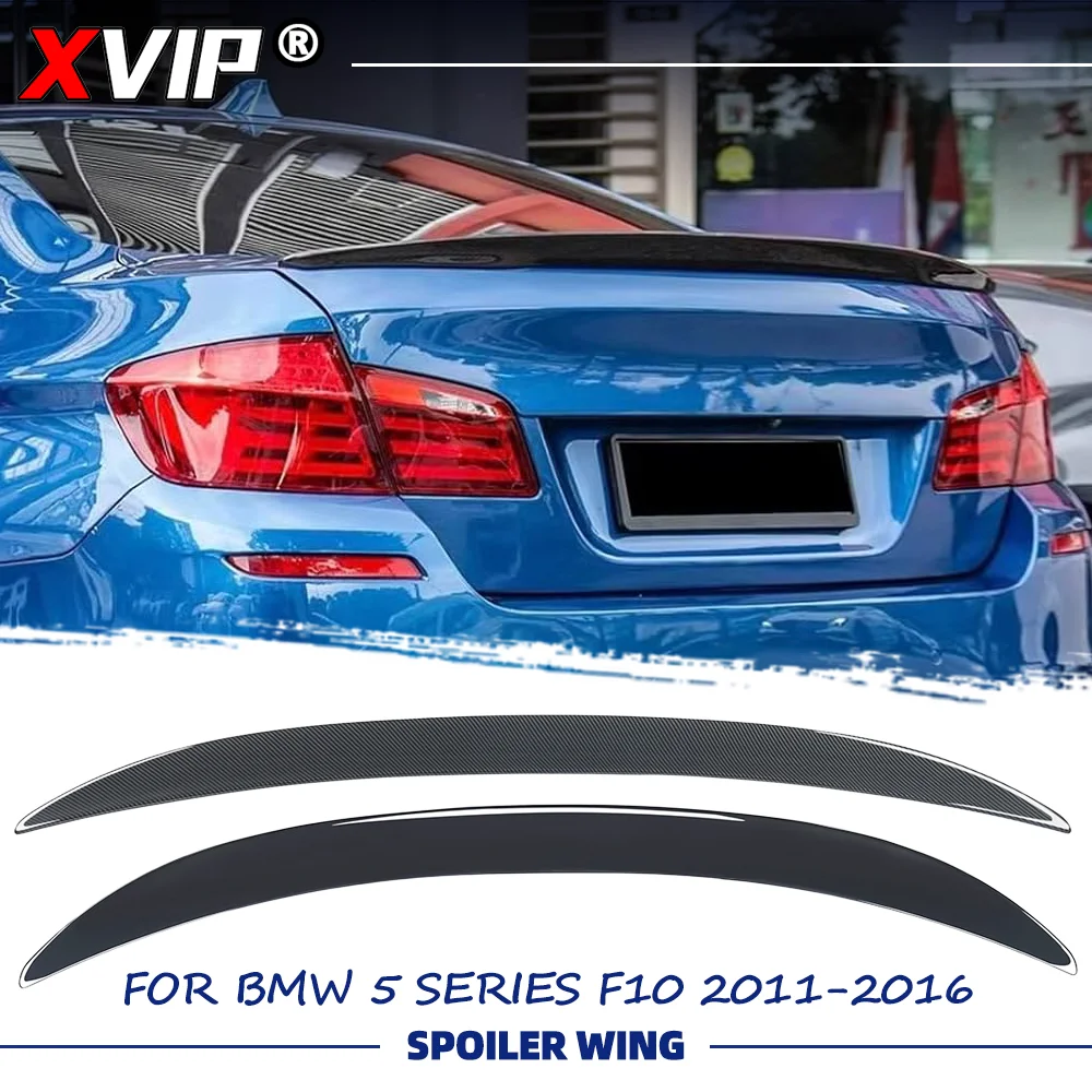 

XVIP Glossy Black Glossy Carbon Fiber Look MP Style Rear Spoiler Wing For BMW 5 Series F10 Sedan 2011-2016