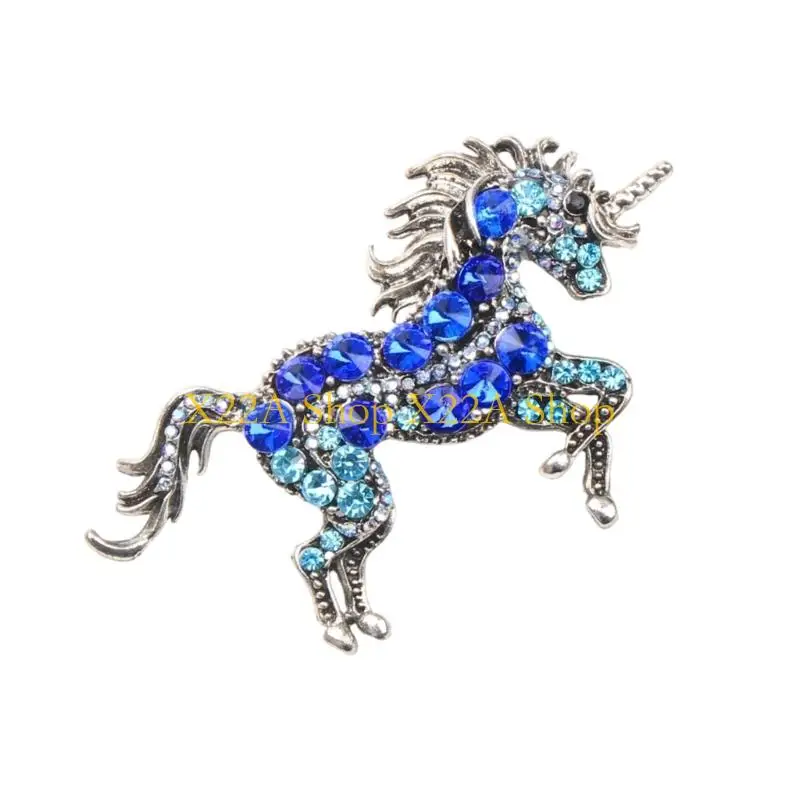 Unique Unicorns Brooch Sturdy Metal Artistics Crafted Accessory for Fashionable Wardrobe Enhancement
