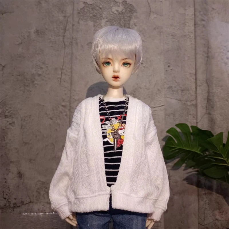 BJD doll clothes suitable for 1/4 1/5 1/6  size All-match Cardigan sweater suitclothes set doll accessories (1 points)