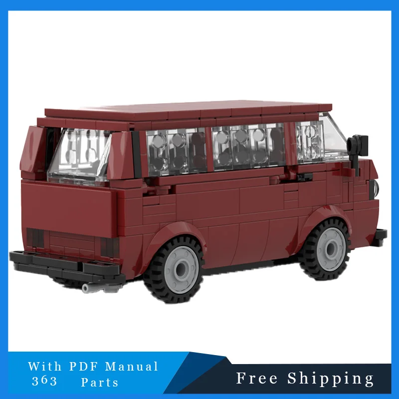 363 pçs cidade viagem vermelho famoso modelo de carro moc blocos de construção diy montar tijolos educativos criativos brinquedos de natal coleção presente