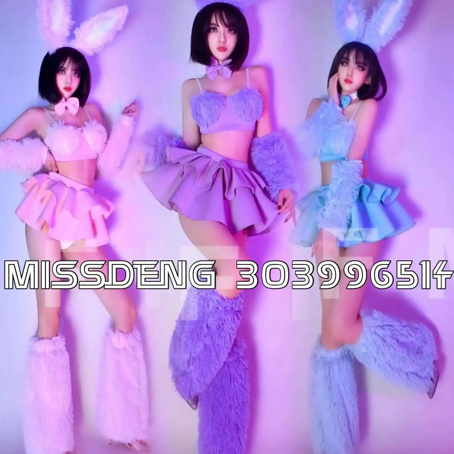 

Missdeng Bar DS New Nightclub Gogo Qixi Cute Rabbit Children's Day Mid-Autumn Festival Performance Costume For Women