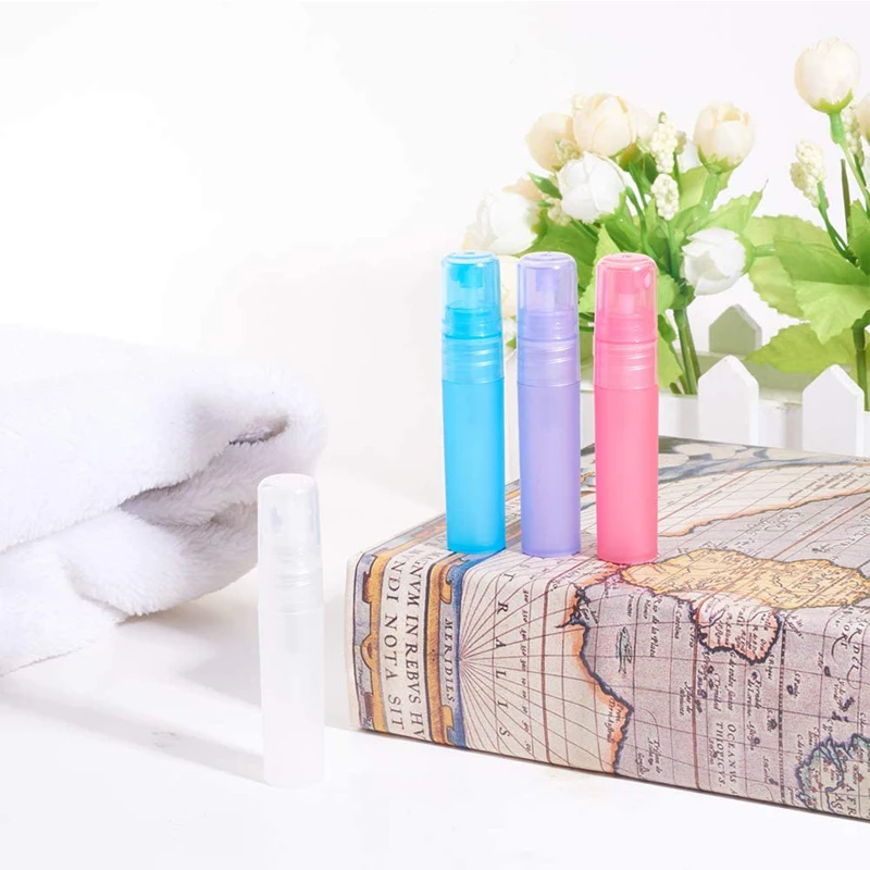 5Pcs 3/5/8/10ML Empty Plastic Pen Shape Portable Perfume Bottles Travel Spray Bottle Atomizer Containers Refillable Bottles