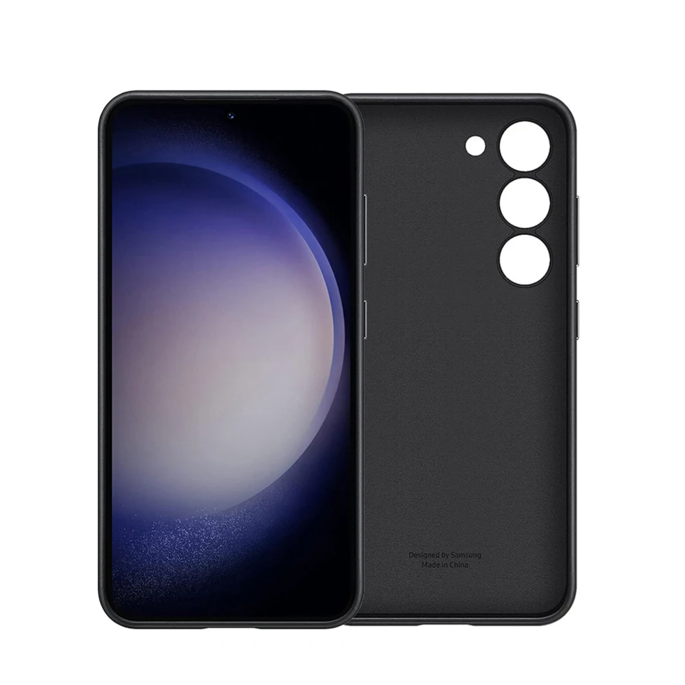 Oryginalne skórzane etui na smartfon Samsung do Galaxy S23+ S23 Plus, cienkie etui z prawdziwej skóry. — zdjęcie produktu 3