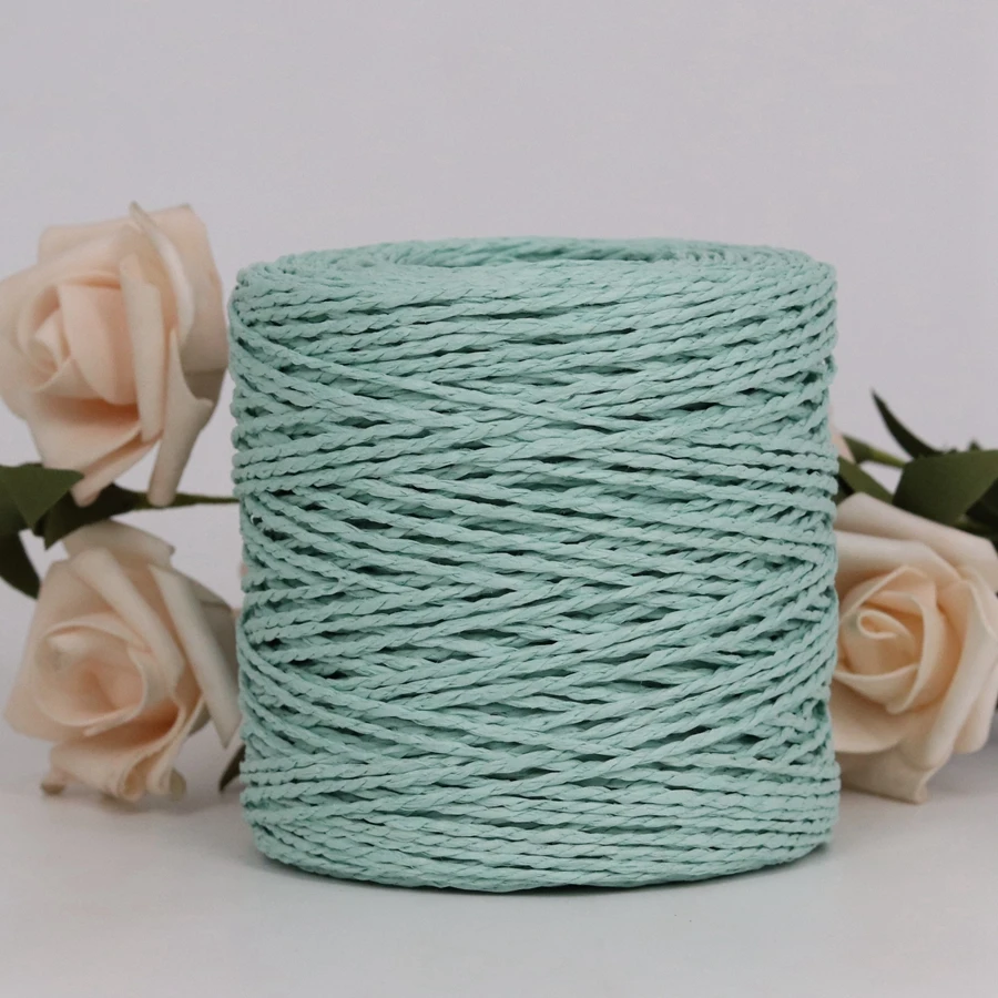 100g/Ball Raffia Yarn Kintting Paper Straw Yarn for Crocheting Hat Fancy Yarn Flower Packing Summer Fashion Handmade Material