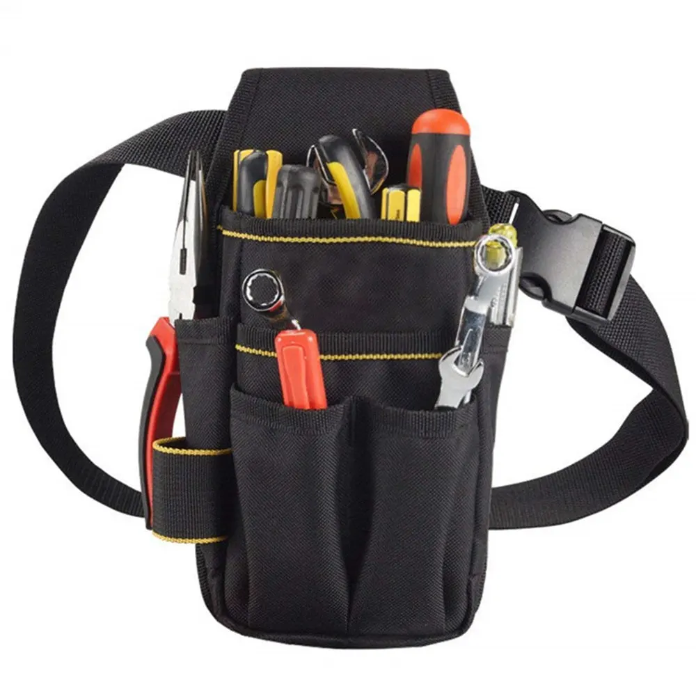 Professional Electrician Tool Bag Belt Oxford Cloth Waterproof Tool Belt Holder Kit Pockets Convenient Tool Bag with Waist Belt