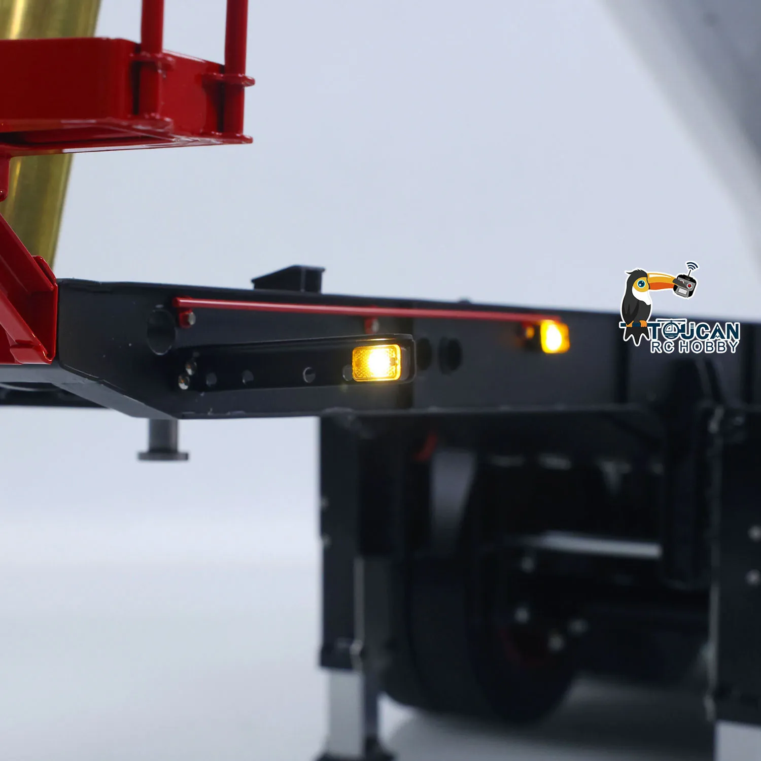 

LESU 1/14 гидравлический самосвал, металлический 3 оси, полуприцеп, U-образное ведро для DIY TAMIYA, модель трактора с дистанционным управлением