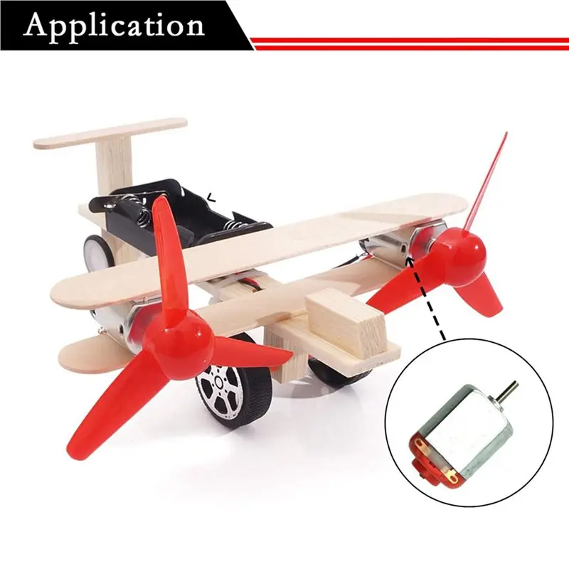Y42A-3X DC Motors Kit, Mini Electric Hobby Motor 3V -12V 25000 RPM Strong Magnetic With Shaft Propeller,Battery Holder