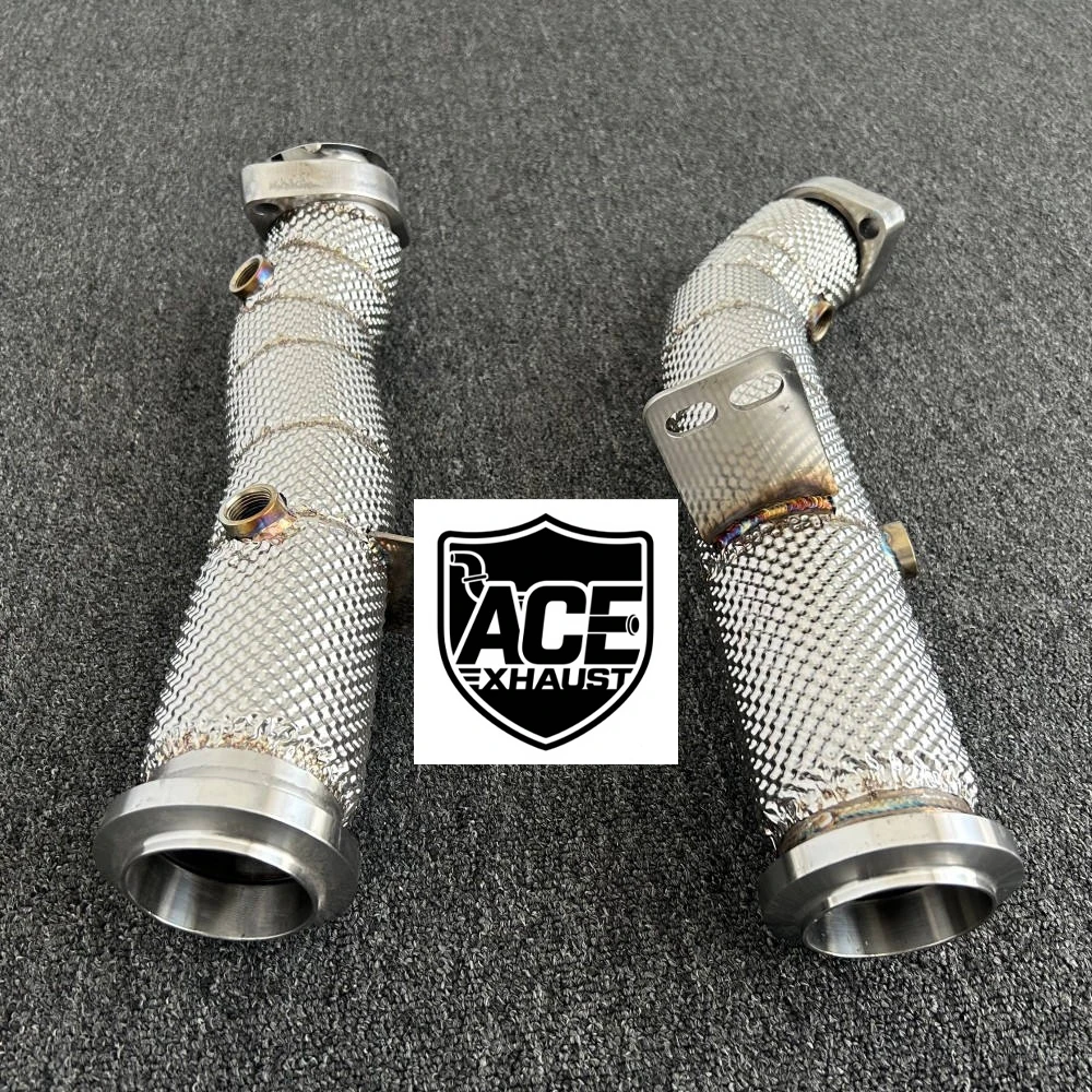 Edelstahl-Hochleistungs-Sport-Downpipe-Auspuffkopf für Mercedes-Benz C43 3.0T 2016-2019 mit Wärmeisolierung zur Leistungssteigerung – Detail 13