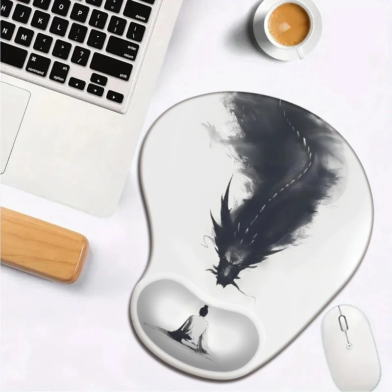 

Chinese Dragon Ergonomic Mouse Pad with Wrist Rest, Comfortable Non-slip Base Mouse Pad for Computer, Laptop, Office