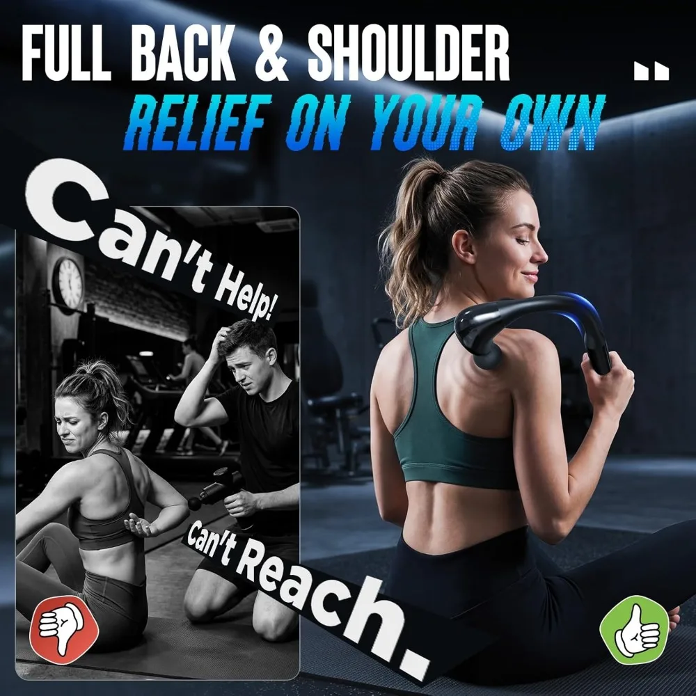 Upgraded 10MM Deep Tissue Massage Gun for Muscle Neck Shoulder Waist Leg Pain Relief Portable Gift for Daily Use