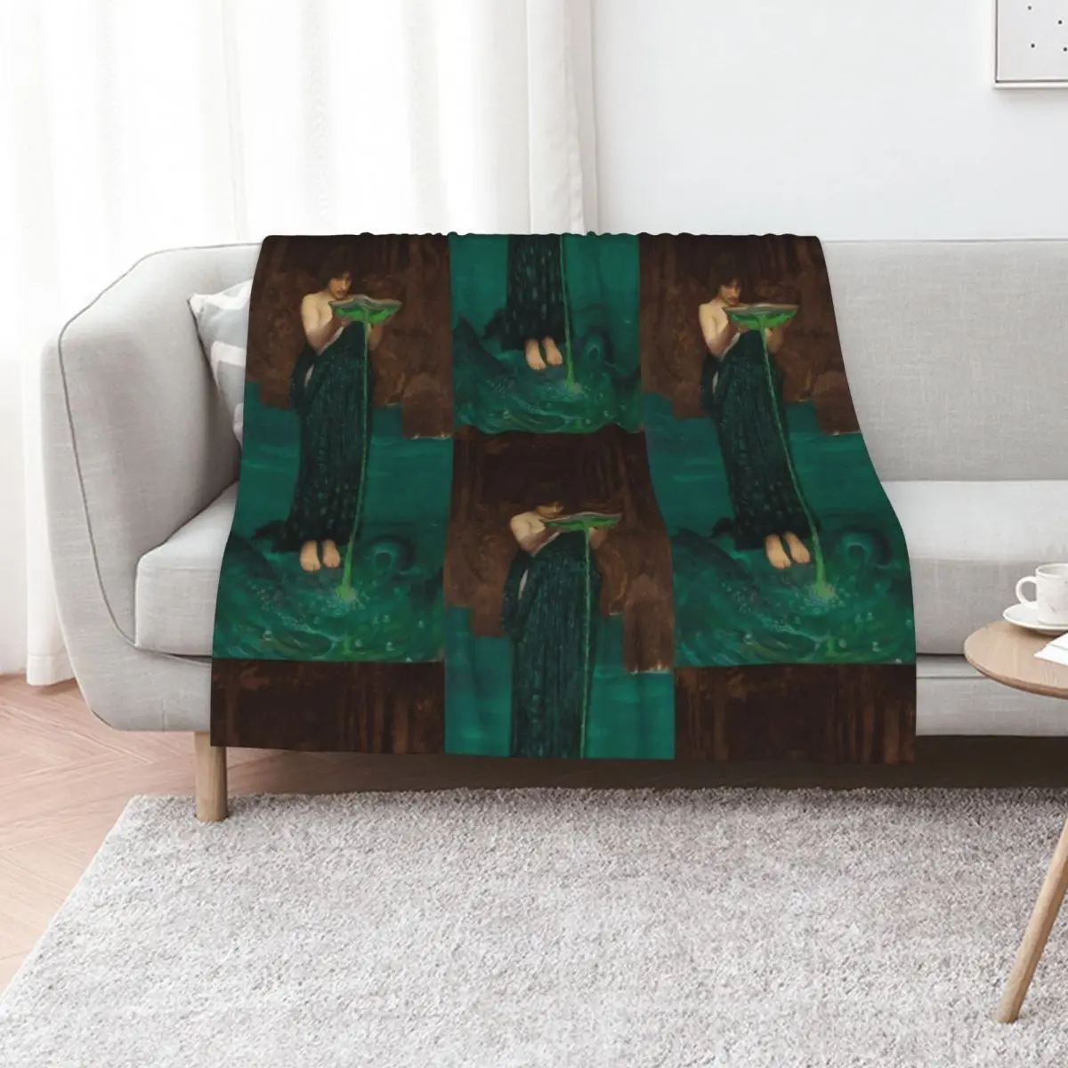 Circe Invidiosa - John William Waterhouse 1892 بطانية رمي للأريكة المزخرفة بطانيات أريكة منقوشة لطيفة