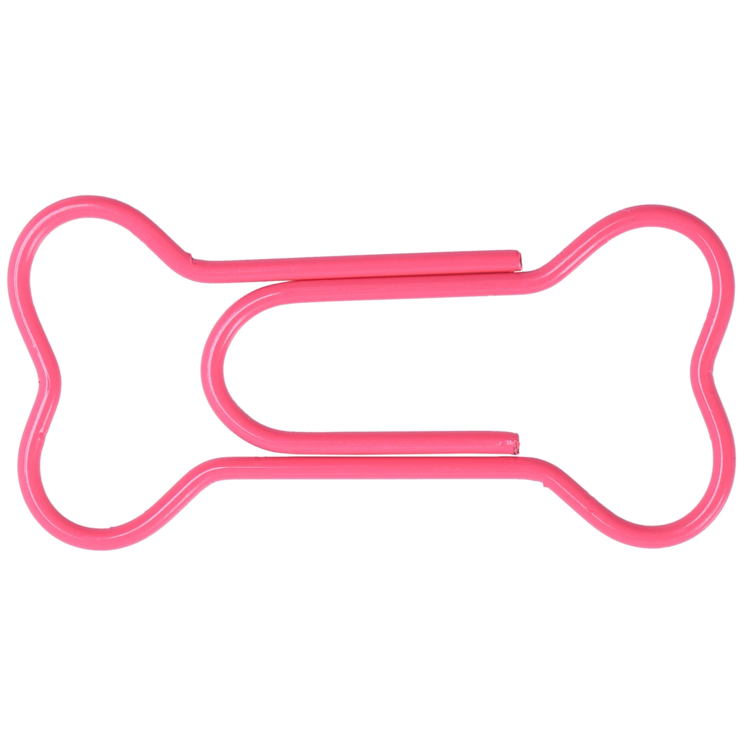 Metal Paper Clips 24 Pieces in PVC Box Bone