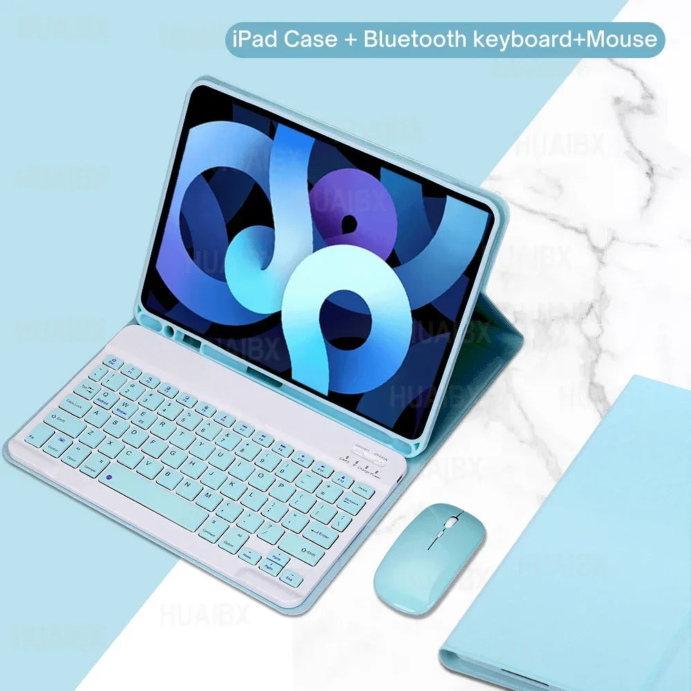 

Съемный чехол-клавиатура для iPad Air 5-го поколения 10,9 дюйма 2022 года, чехлы-клавиатуры для iPad Air 4-го поколения 10,9 дюйма 2020 года Funda