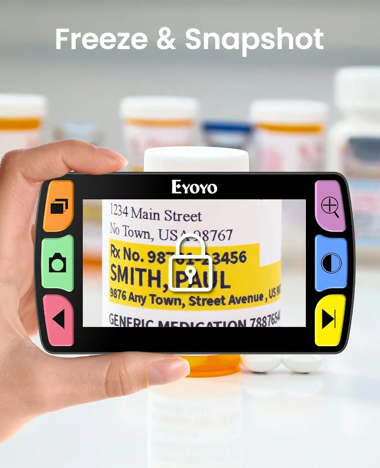 

Портативная цифровая лупа, 4,3-дюймовая лупа для чтения, электронная видеолупа, 6-кратный зум 16X, 12 цветовых режимов, замораживание и снимок лупа