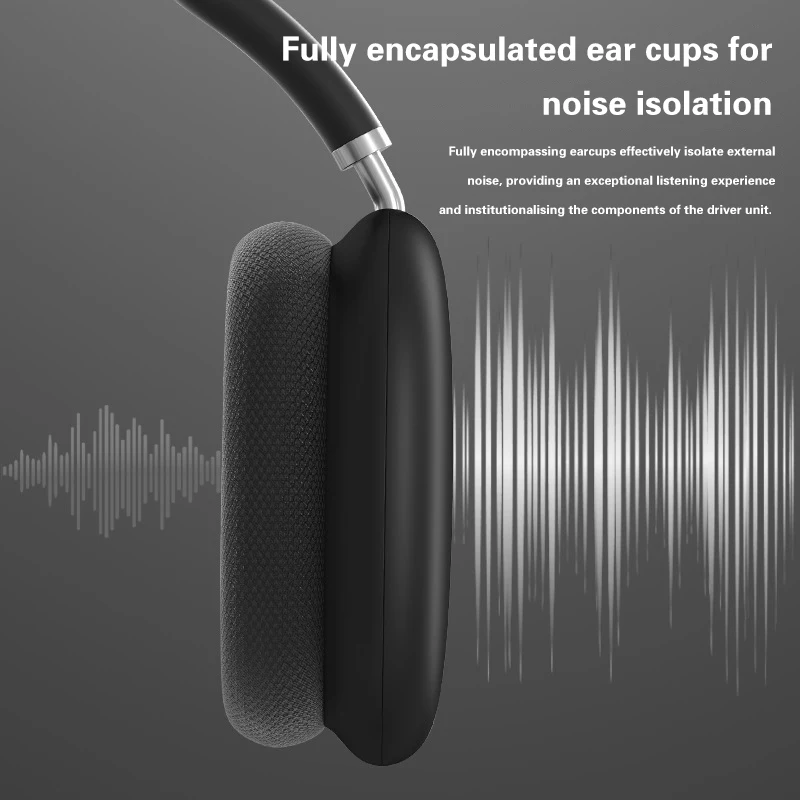 P9Promax-Écouteurs Bluetooth Sans Fil avec Micro, Casque d\'Écoute avec Réduction du Bruit, Son Stéréo, pour le dehors et les Jeux