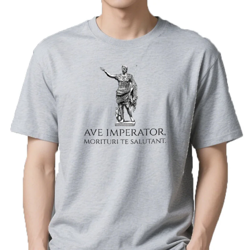 Nuevo César Augustus-Ave Imperator, Morituri Te Salutant-Camiseta de roma antigua, camisetas personalizadas, camiseta pa