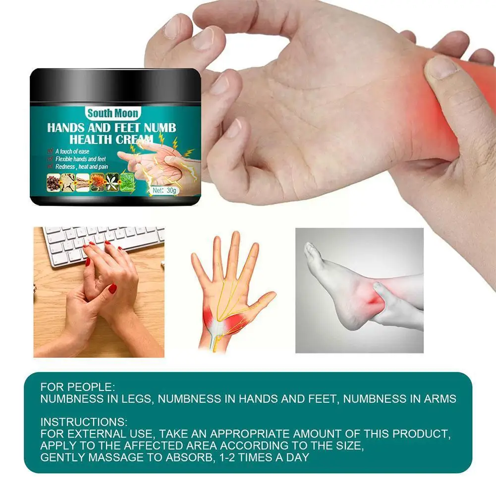 Nerve Pain Relief Cream 30g Hand Foot Pain Relief Ointment Cramps Plaster Muscle Herbal Medical R9Q1