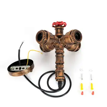 工業蒸氣龐克吊燈 4燈水管吊燈 復古蒸氣龐克吊燈 照明燈具 10 最佳銷售 蒸氣龐克燈 - №2