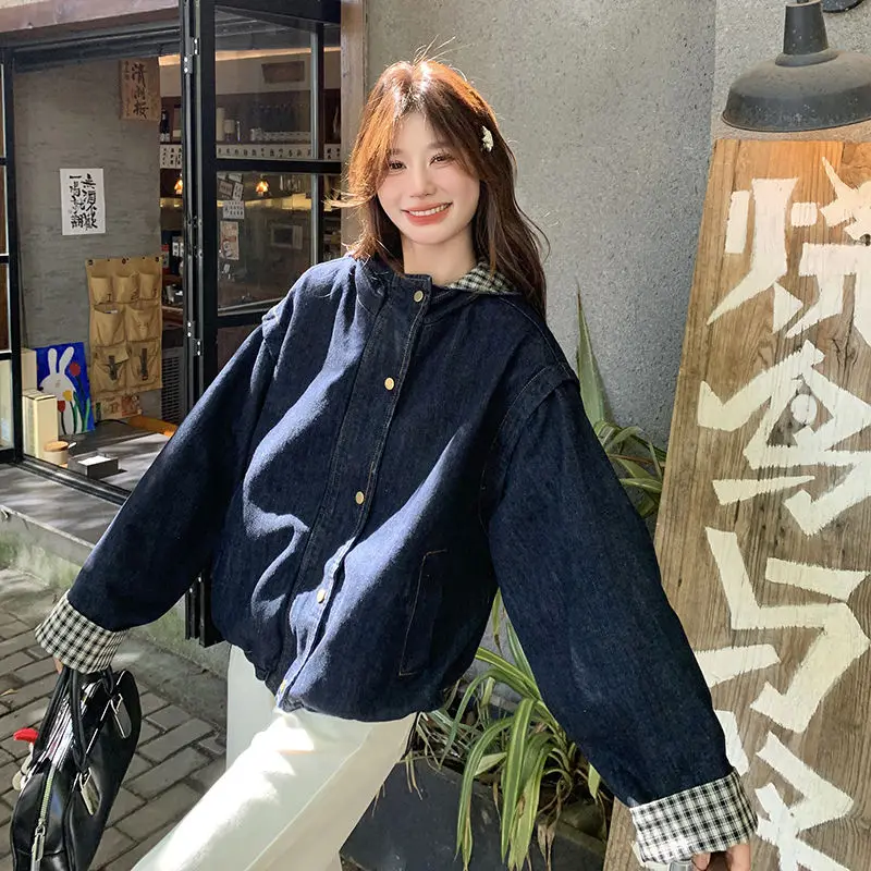 

Весенние куртки женские осенние женские костюмы в стиле бомбер свободного кроя большого размера на пуговицах с передним карманом чистая простая базовая женская мода