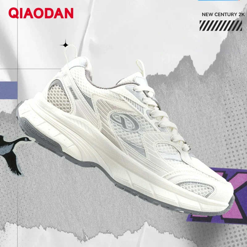 QIAODAN KaiYuan 2K Casual Shoes For Women 2024 Summer Lightweight Mesh Breathable Retro Running Shoes Sports Shoes QXL042244002