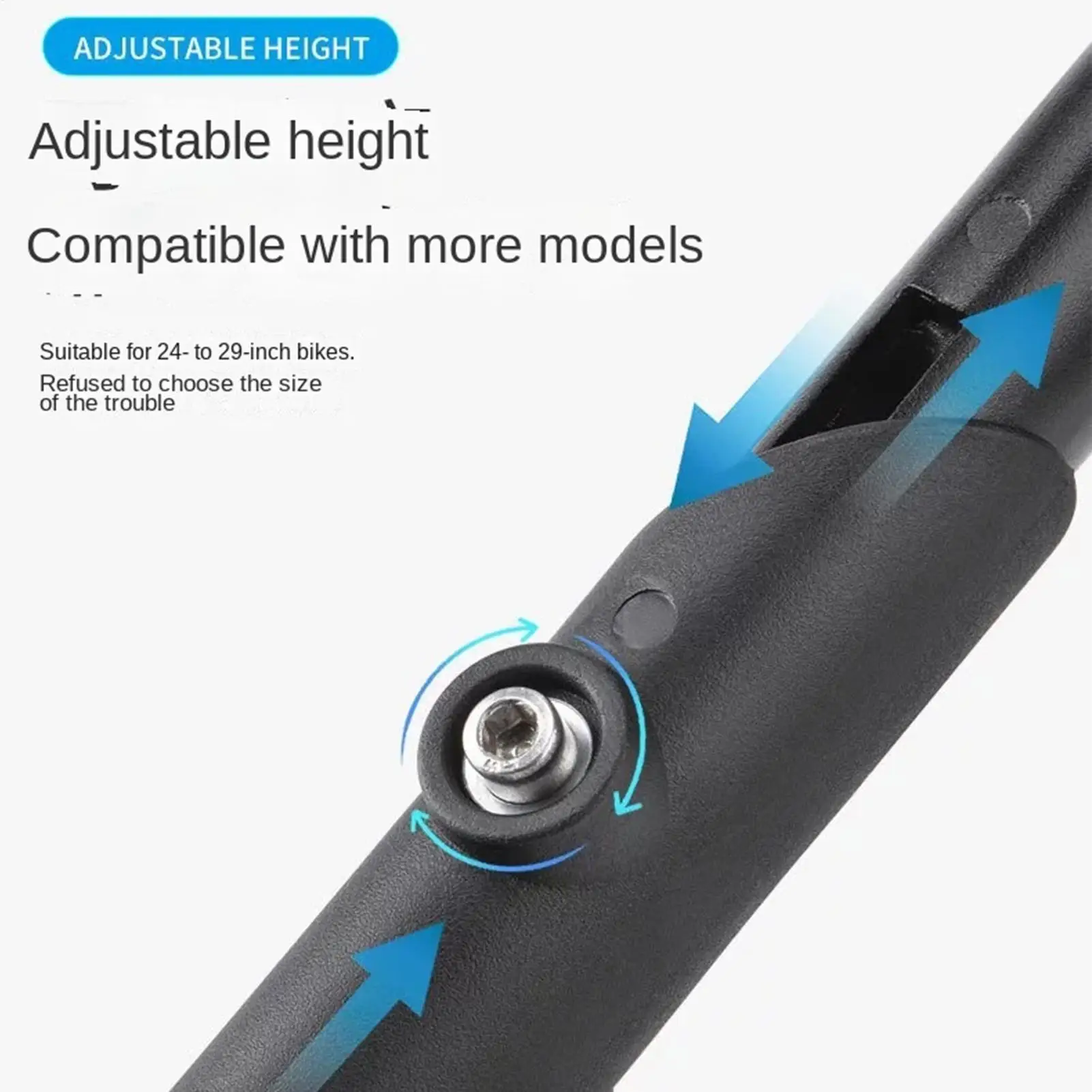 

Регулируемая подставка для мотоцикла/велосипеда, держатель для парковки, подходит для велосипедов 24-29 дюймов, противоскользящая, из алюминиевого сплава, заднее крепление, для дорог