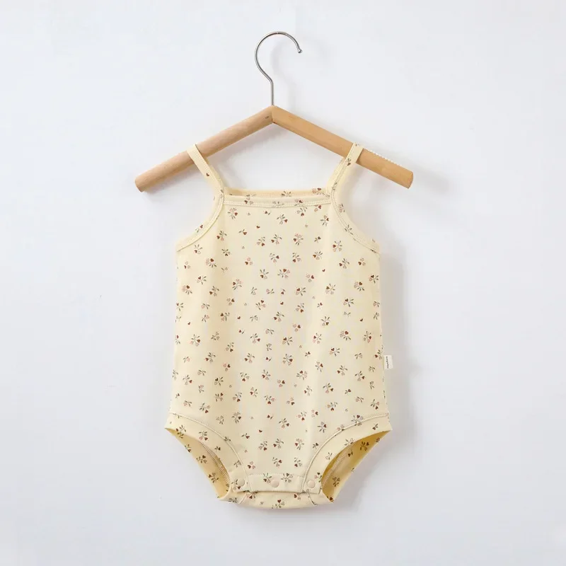 0-24M Summer Baby Romper Newborn Kid Baby Boys Girls Clothes Sleeveless Off Shoulder Cotton Jumpsuit Cute New born Outfits