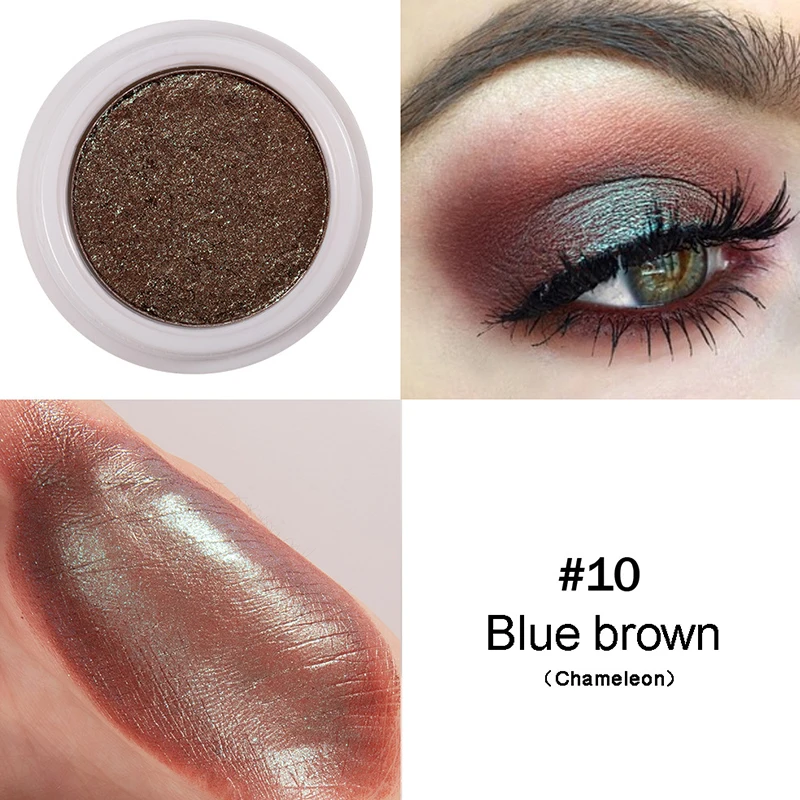 Mini paleta de sombra de ojos camaleón óptico, sombra de ojos con brillo prensado, paleta de maquillaje de sombra de ojos de neón, maquillaje de ojos para Festival de escenario