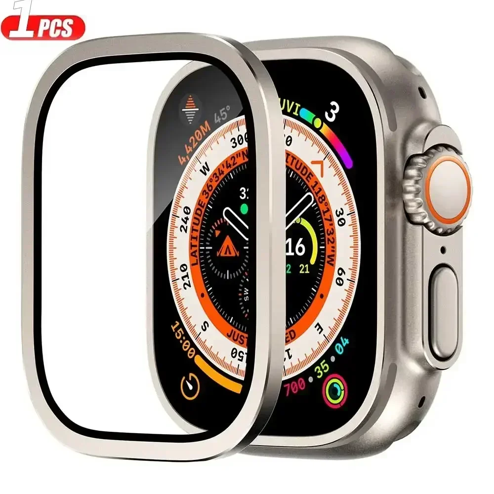 2PCS HD Metallgehärtetes Glas für Apple Watch Ultra 2-3 49mm Displayschutzfolie Anti-Kratz-Stoßfänger Vollfolie für IWatch Ultra 49mm – Detail 6