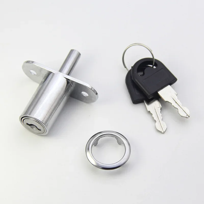 Useful Cam Cylinder Locks 23/32mm tongue door bolt latch wooden Cabinet wardrobe Sliding door With key alloy Furniture Hardware
