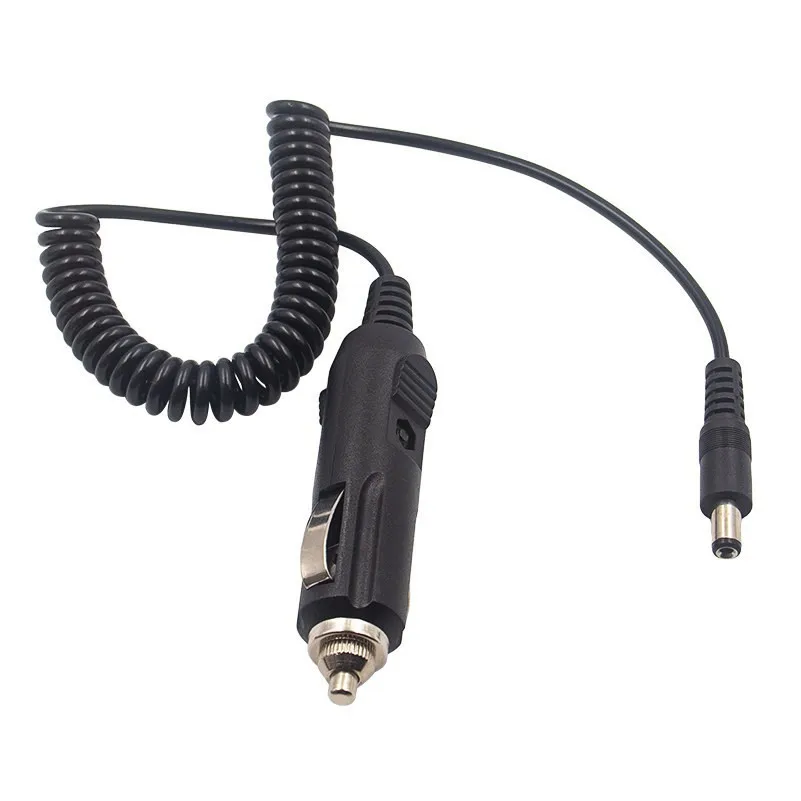 12V Portable Car Charger Extension Cable, Cigarette Lighter Plug Spring Cord With DC Male Connector Socket