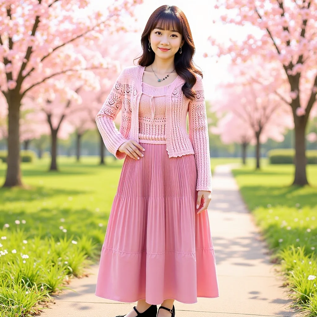 

Miyake Pleated 2026 Pleated Half Skirt Women's Mid-Length Pink A-Line Skirt High-Waisted Wrinkle Resistant Large Swing Skirt