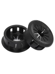 RSB 16-60mm Black Plastic Cable Wire Table Protective Buckle Snap Locking Bushing Petal Retaining Ring Bungs Plug Grommet Cover