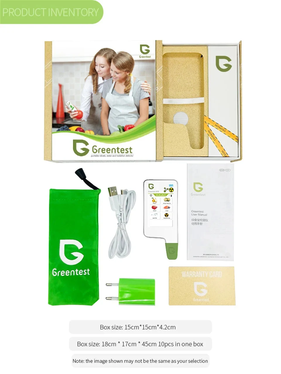 Medidor de Nitratos Greentest para Pescado, Frutas, Vegetales y Carne, Medidor de TDS, Medidor de Radiación, Detector de