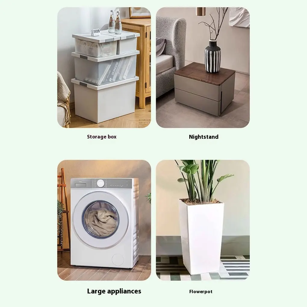 Mini puleggia universale autoadesiva da 4 pezzi per mobili 360 °   Mini ruota girevole