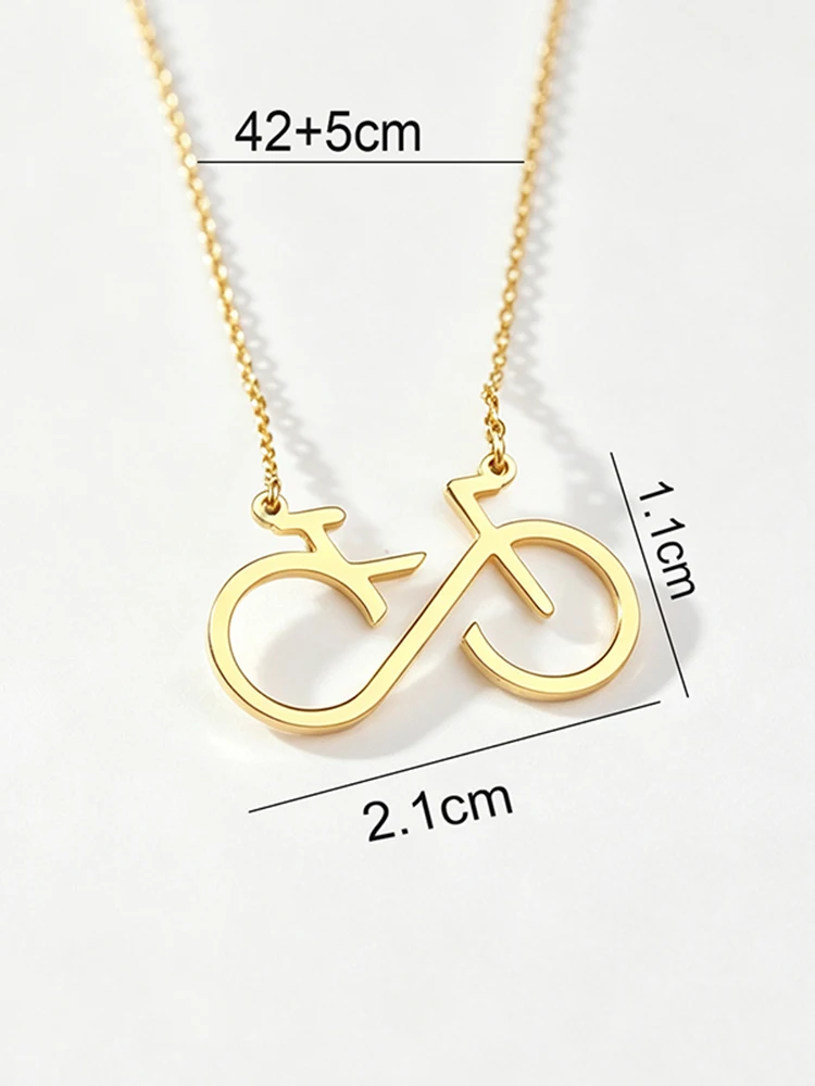 AliExpress konminry Sporty Stainless Steel Bicycle Pendant Necklace Travel Sports Bike Jewelry Gift for Women Men