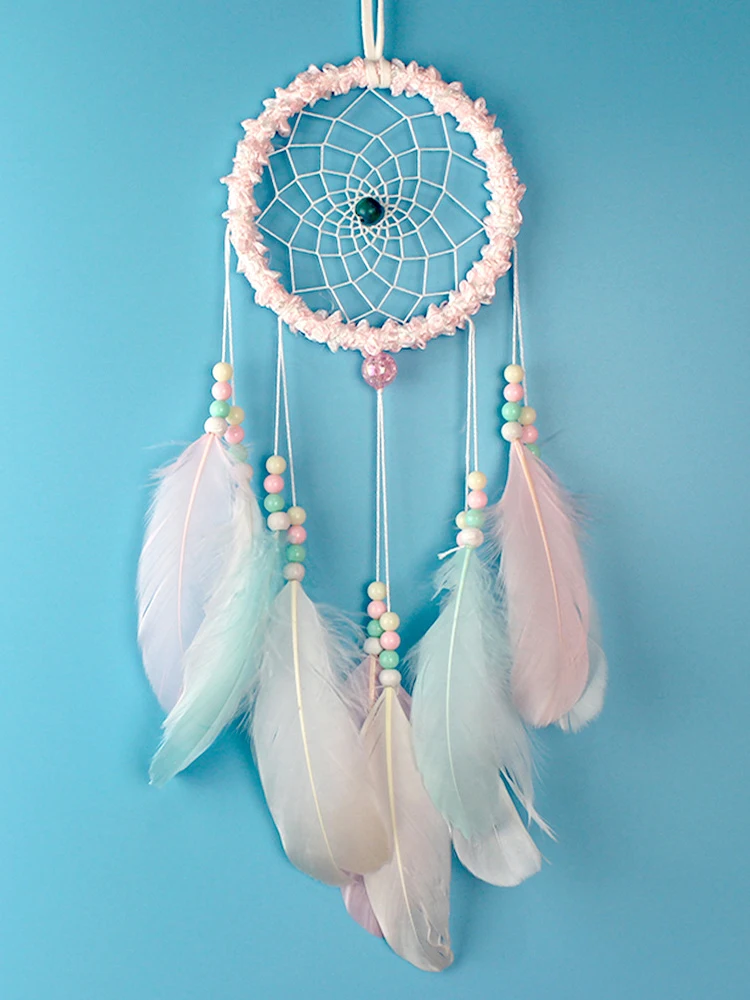 Dream Catcher Handmade Wind Chime Car Pendant Garden Outdoor Hanging Ornaments Creative Birthday Gift Bedroom Home Decoration