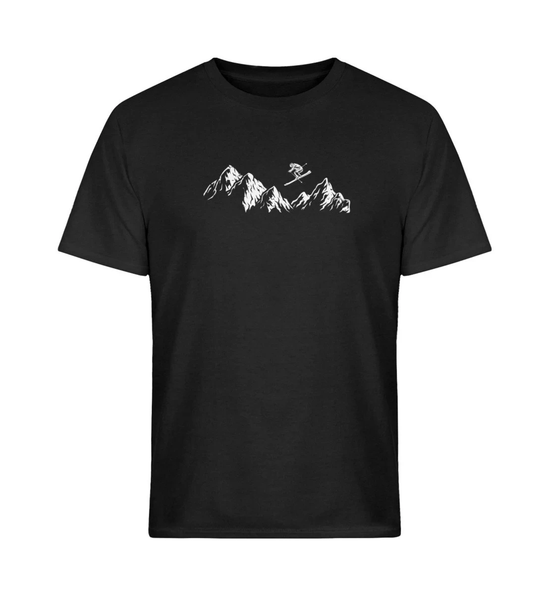 Skier Mountains Skiing Après Ski T-Shirt Graphic T Shirts Retro Streetwear High-quality Crew-neck Short-sleeved Men's T-shirt