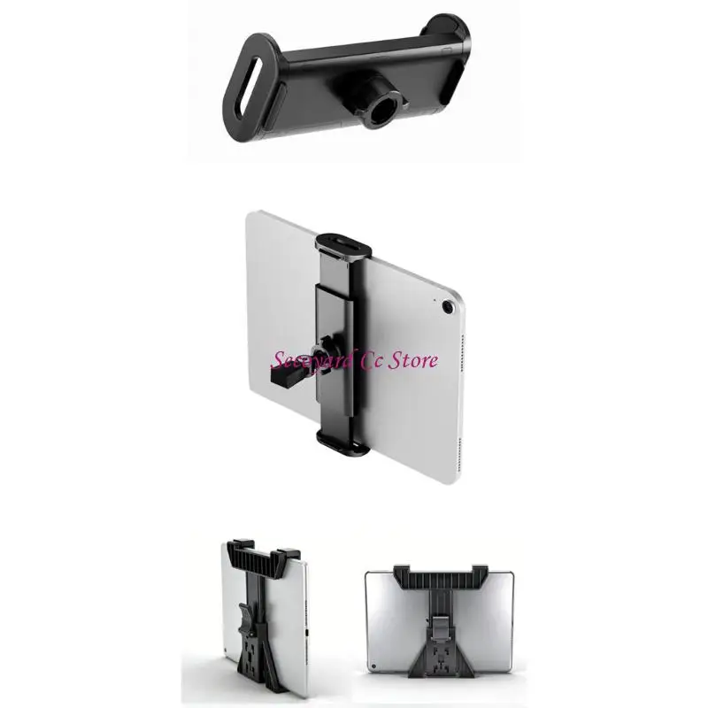 N3UC Swivels Ball Head Tablet Holder for 5 to 12.9Inch Devices, Foldable Phone Mount with Screw Base for Car Dashboard