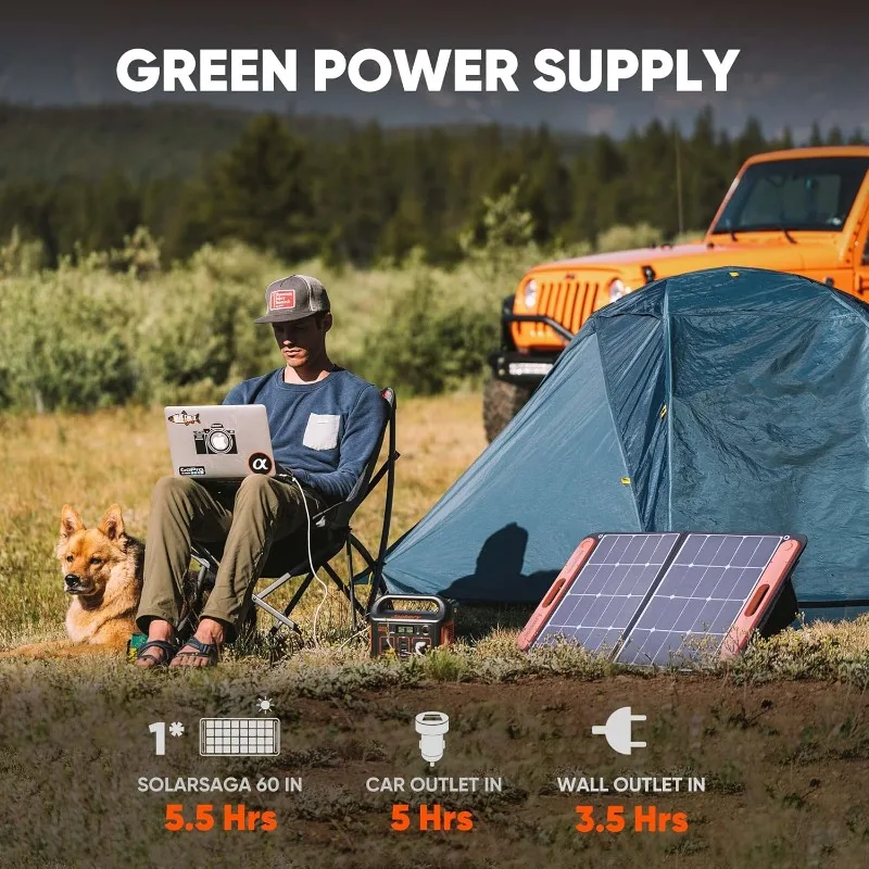 Power Station Explorer 240, 240Wh Backup Lithium Battery, 110V/200W Pure Sine Wave AC Outlet, Solar Generator for Outdoors