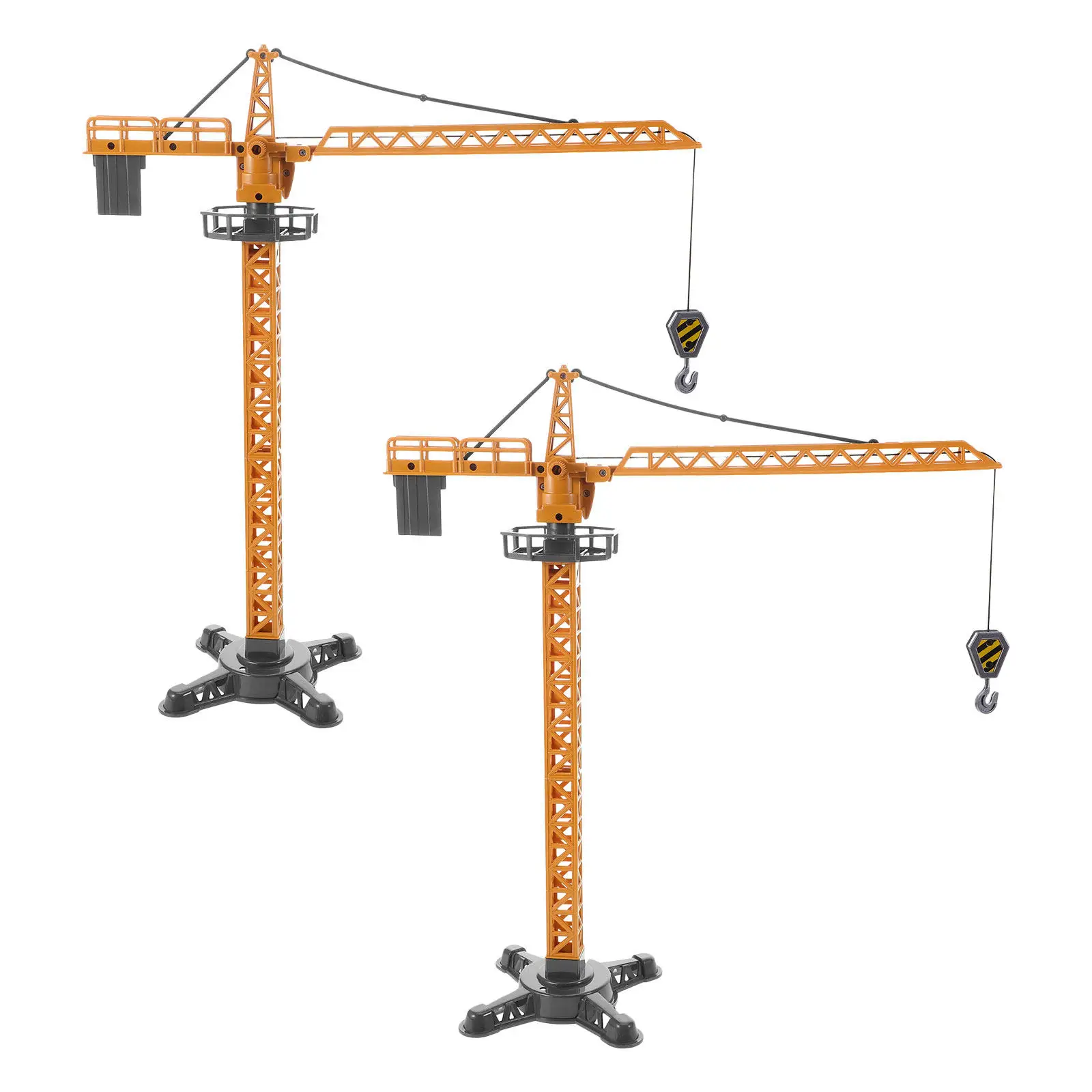 

2Pcs Tower Crane Construction Vehicle Realistic Manual Lift Engineering Truck for Toddler Early Education Plastic Construction